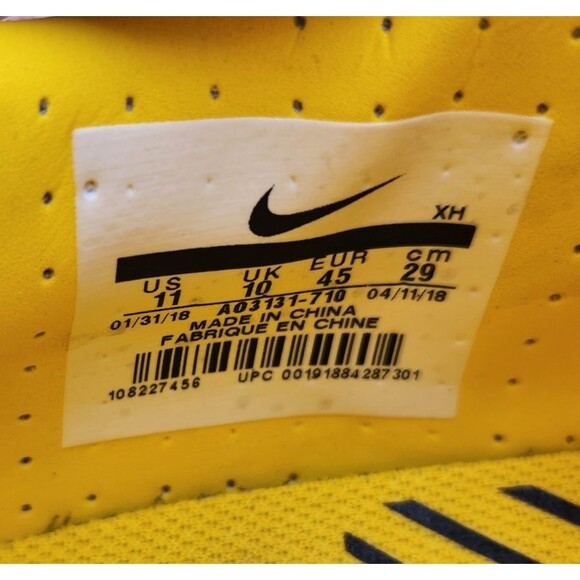Nike Vapor 12 Academy Neymar Jr FG/MG Mens Sz 11 Yellow Soccer Cleats AO3131-710
